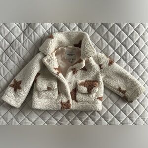 Urban Republic Cream and Brown Sherpa Star Jacket ⭐️